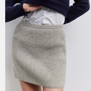 Zara Wool Blend Knit Mini Skirt